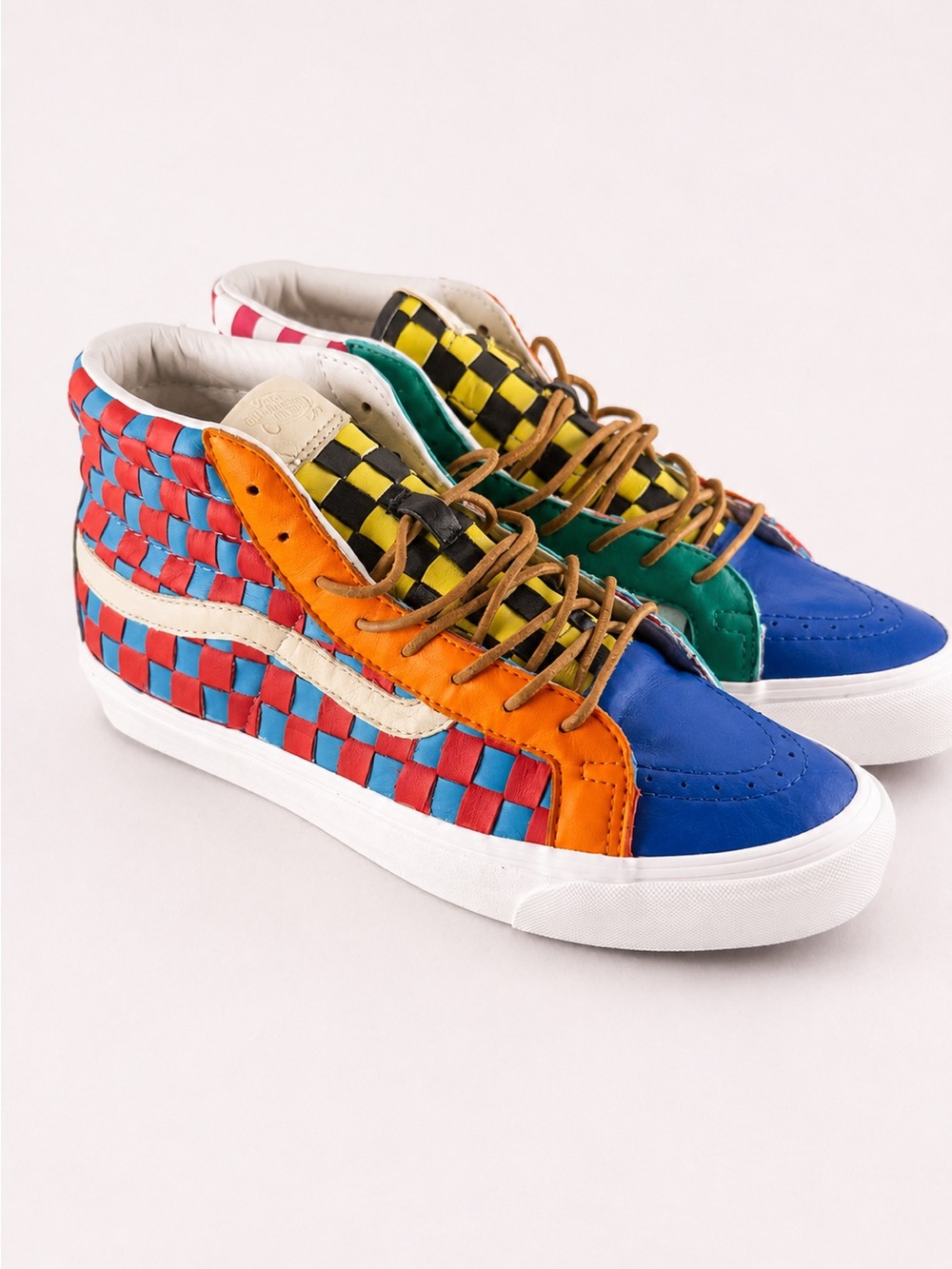 Size 10M- RARE Vans Sk8 Hi 50th Anniversary Checkerboard Canvas HighTop Sneakers